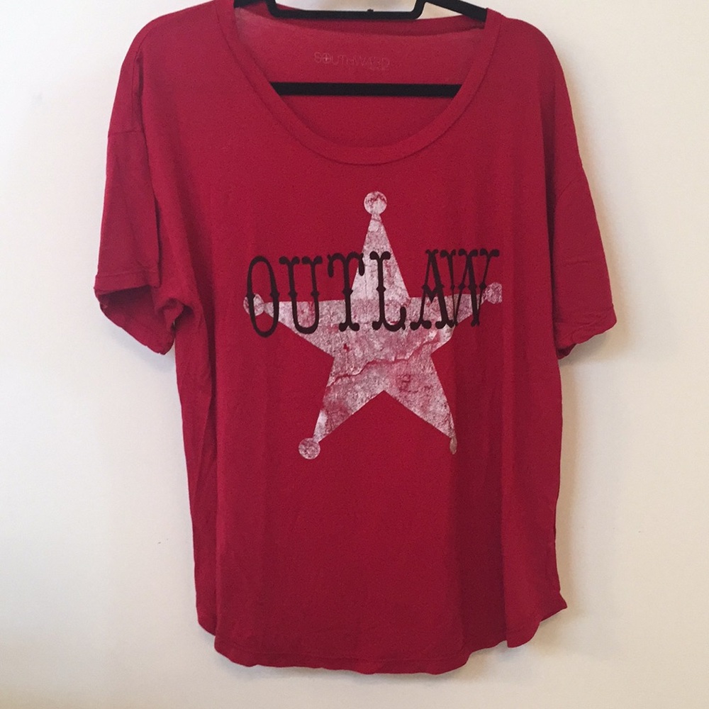 NWOT SOUTHWARD SIZE S Red Country Outlaw Tee